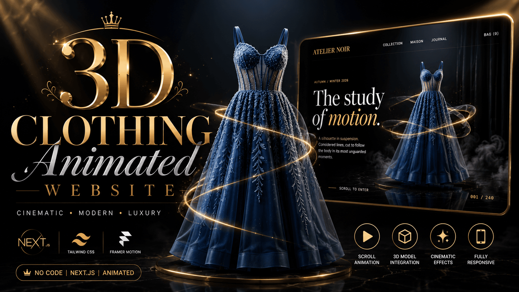 How to Build a Luxury 3D Animated Clothing Website with Next.js (2026 Guide)